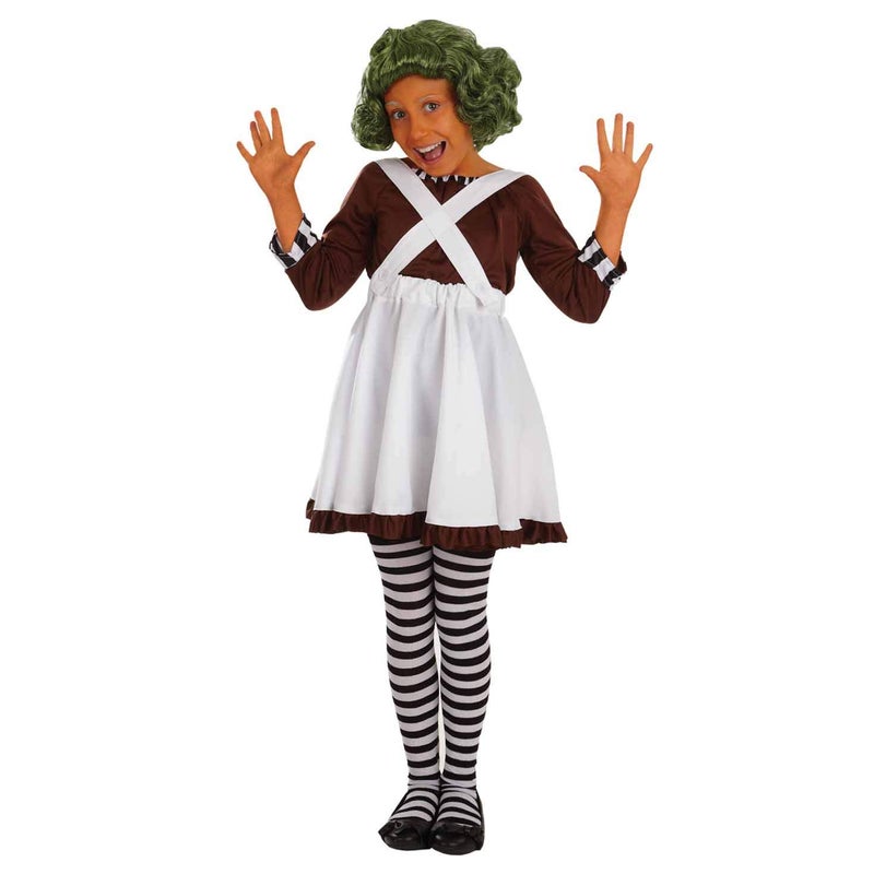 fun shack Girls Chocolate Factory Worker Halloween Costume, Kids Candy Movie Character Outfit for Trick-or-treating, X-Large - Image 1